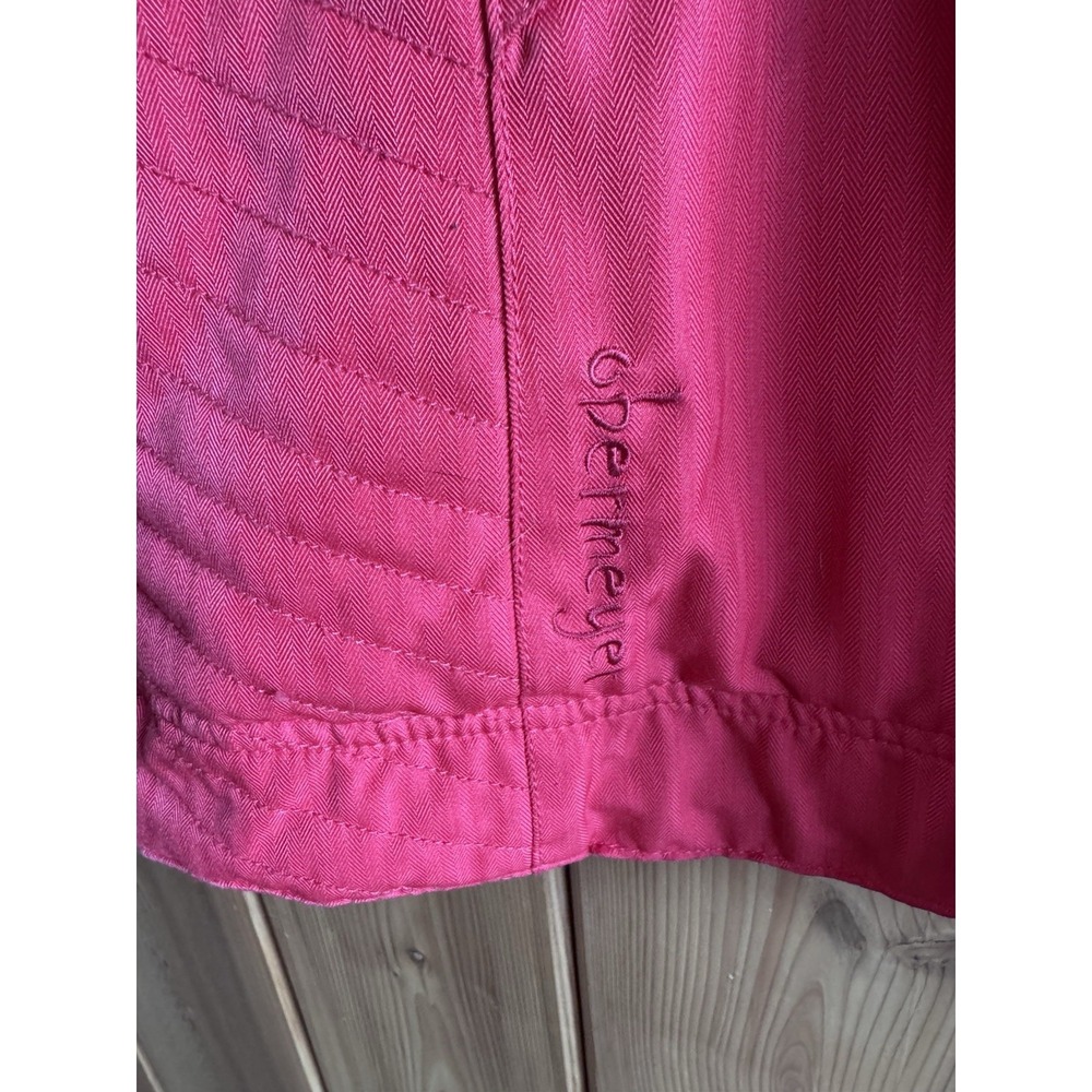 Vintage Obermeyer‎ Hot Pink Woman's Size 6 Ski Jacket Faux Leather Accents Retro - Picture 9 of 16